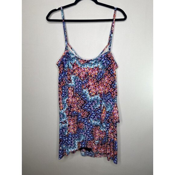 Jamaica Bay Swim Dress Blue Geometric Print Swimwear Women's Size 18W - Picture 6 of 14